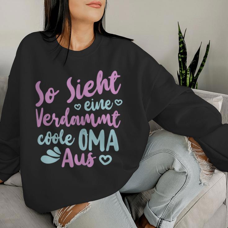 Oma Sprüche So Sieht Eineerdammt Coole Oma Aus Sweatshirt Frauen Geschenke für Sie