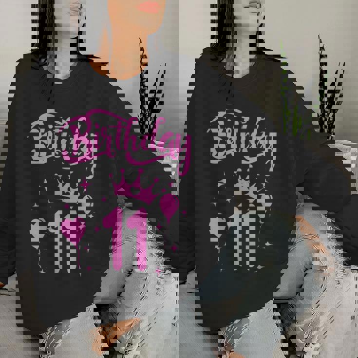 Principessa Compleanno Ragazza 11 Anno A Tema Princip Women Sweatshirt Regalos para ella