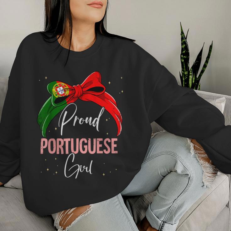 Proud Portuguese Girl Portugal Sweatshirt Frauen Geschenke für Sie