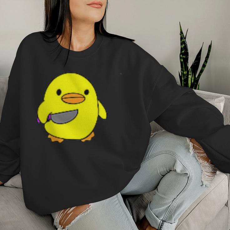 Psycho Duck Killer Duck Crazy Duck Sweatshirt Frauen Geschenke für Sie