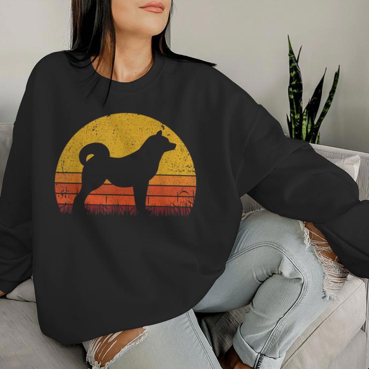 Retro Akita Inu Dog Mom Dog Dad intage Akita Inu Sweatshirt Frauen Geschenke für Sie