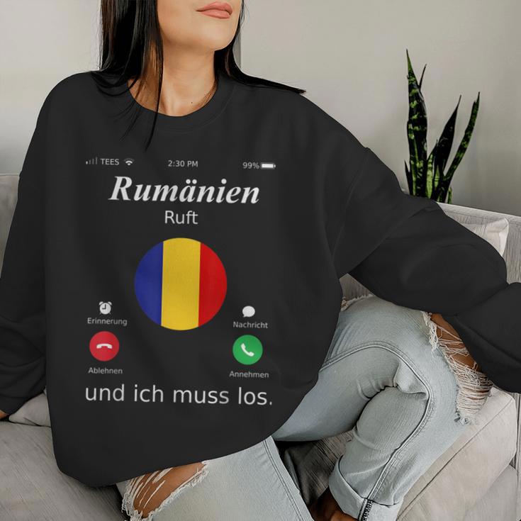 Romania Ruft Und Ich Muss Los Romania Flag Sweatshirt Frauen Geschenke für Sie