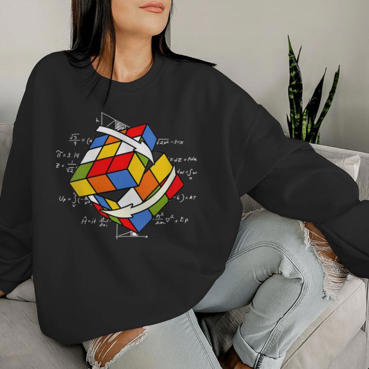 Rubik Cube Magic Cube Cube Rétro Rubiintage Nerd Sweat-shirt pour femme Cadeaux pour elle