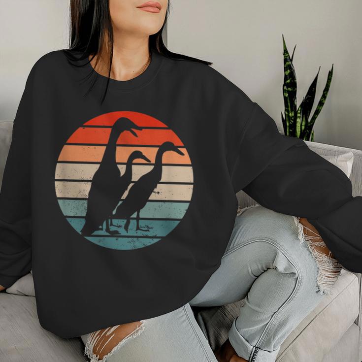 Running Duck Breeding Running Duck Snattering Duck Holder Sweatshirt Frauen Geschenke für Sie