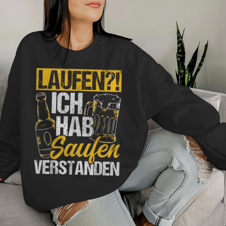 Running I Hab Saufenerstanden Saufen Beer Pub Sweatshirt Frauen Geschenke für Sie