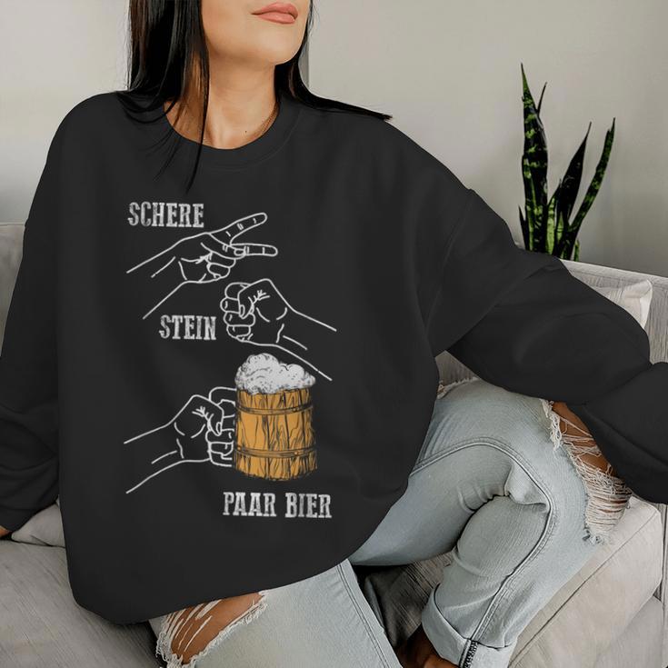 Schers Stone Pair Of Beer Beer Sauf Drink Saying Sweatshirt Frauen Geschenke für Sie