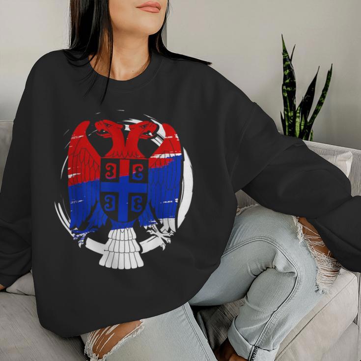 Serbia Balkan Belgrade Zagreb Srbija Sweatshirt Frauen Geschenke für Sie