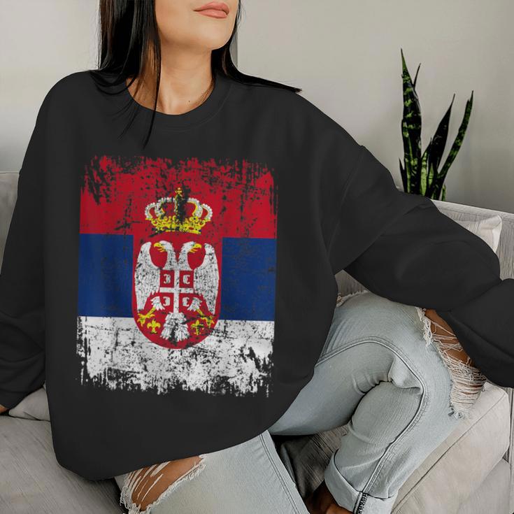 Serbia Flag For And Serbia Sweatshirt Frauen Geschenke für Sie