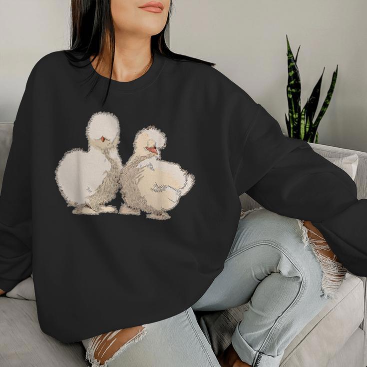 Silk Chicken Silkie Chicken Silk Chicken Sweatshirt Frauen Geschenke für Sie