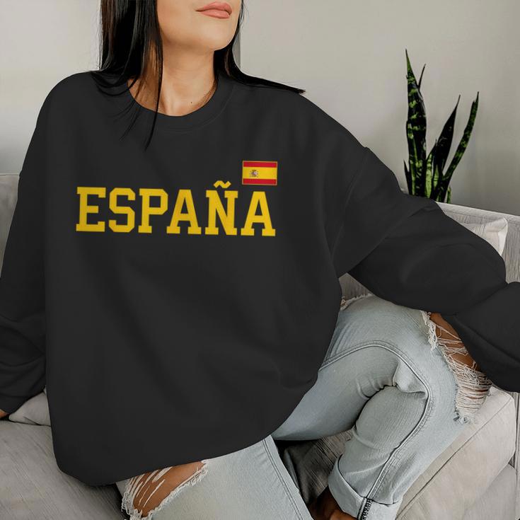 Spain For Children Spanish Flag Red España Blue Sweatshirt Frauen Geschenke für Sie