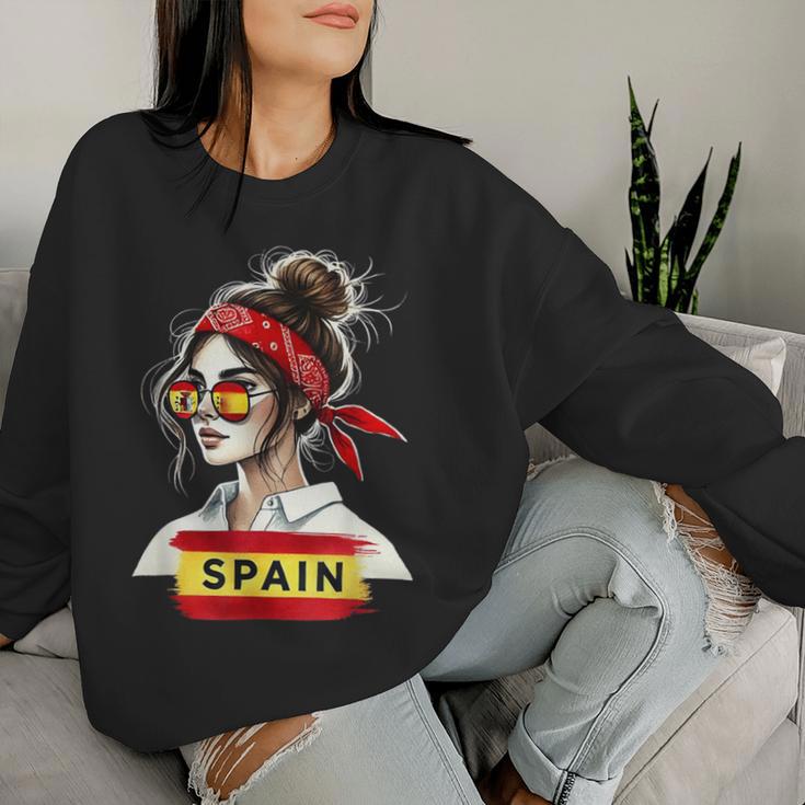 Spain Girls' Women's Flag Spain Jersey 2024 Sweatshirt Frauen Geschenke für Sie