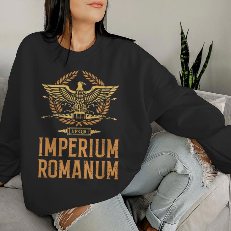 Spqr Roman Eagle Rome Empire Roman History Sweatshirt Frauen Geschenke für Sie