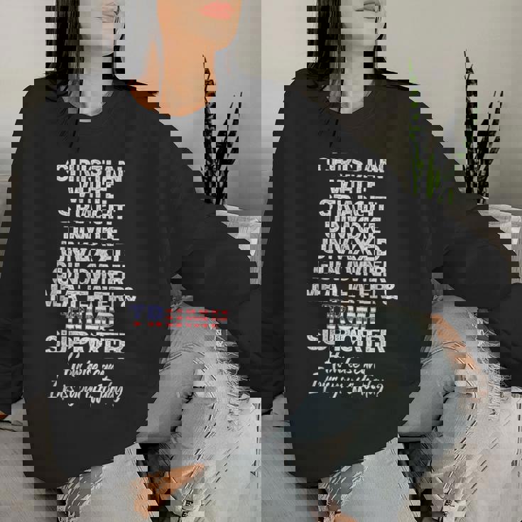 Trump Sostenitore Christian Etero Unwoke Conservatore Women Sweatshirt Regalos para ella
