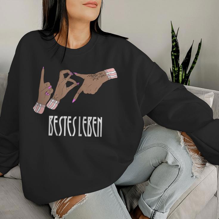 Women's 187 Hand Sign Best Life S Sweatshirt Frauen Geschenke für Sie