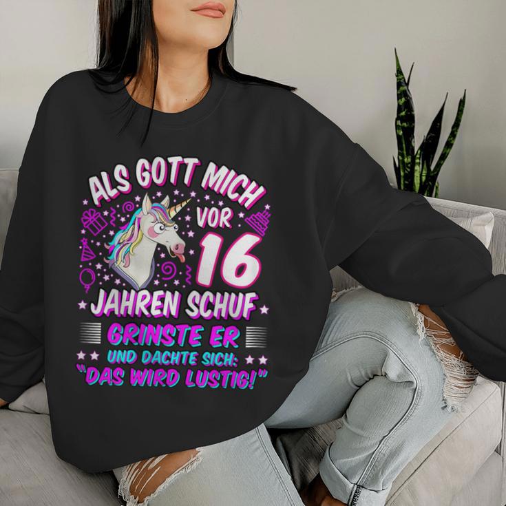 Women's Als Gott Michor 16 Jahen Krinste Er 16Th Birthday S Sweatshirt Frauen Geschenke für Sie