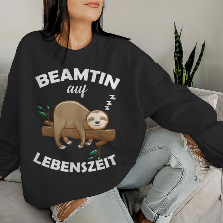 Women's Beamtin Auf Lebenszeit Officials Status Beamtung Sloth Sweatshirt Frauen Geschenke für Sie