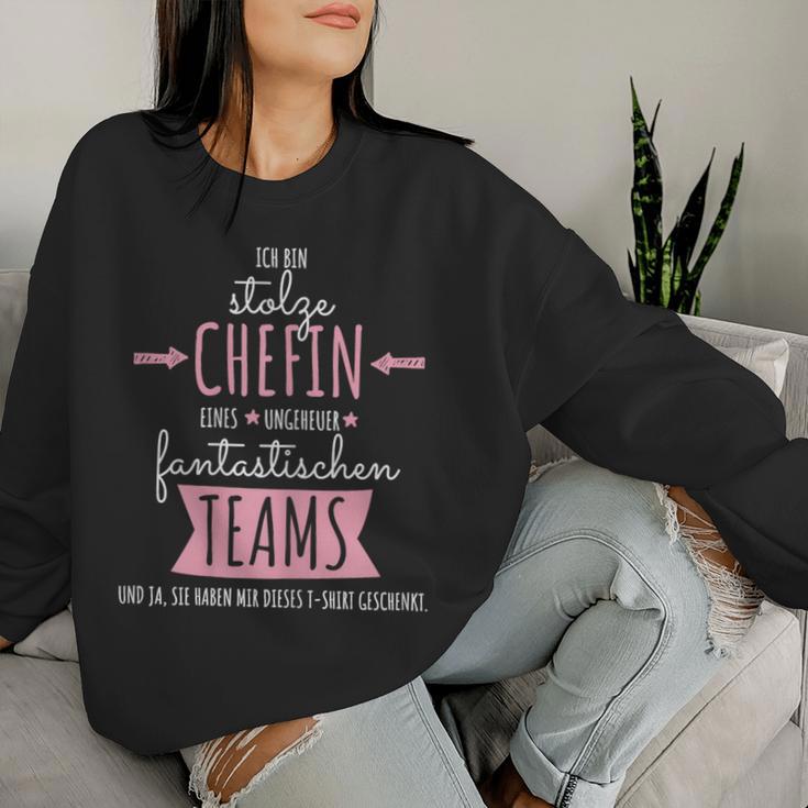 Women's Ich Bin Stolze Chefin Einer Unheuer Fantastischen Team Sweatshirt Frauen Geschenke für Sie