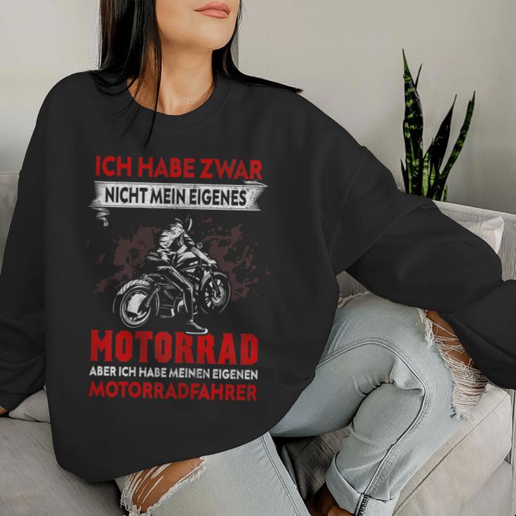 Women's Ich Habe Nicht Mein Own Motorcycle Motorcycle Rider Sweatshirt Frauen Geschenke für Sie