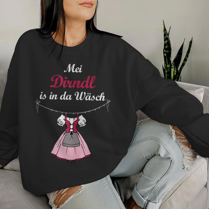 Women's Mei Dirndl Is In Da Wäsch Oktoberfest Oktoberfest Costume Sweatshirt Frauen Geschenke für Sie