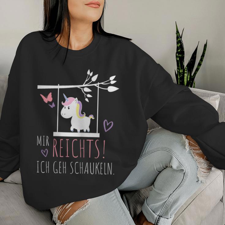 Women's Mir Reichts Ich Geh Swinging Unicorn Picture Unicorn Sweatshirt Frauen Geschenke für Sie