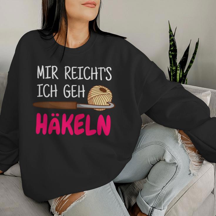 Women's Mir Richts Ich Geh Crochet Saying Sweatshirt Frauen Geschenke für Sie