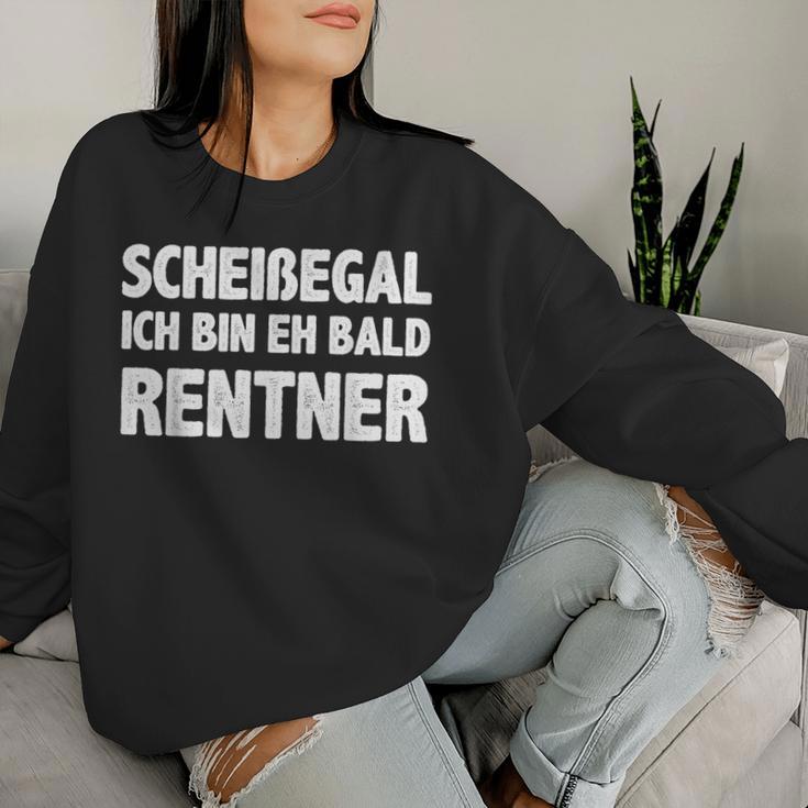 Women's Scheißegal Ich Bin Bald Rentner Retirement Pen Sweatshirt Frauen Geschenke für Sie