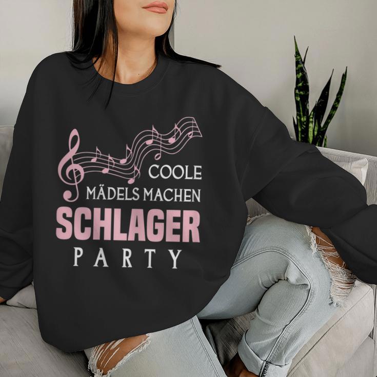 Women's Schlager Hit Party Music Hit Music Quote Sweatshirt Frauen Geschenke für Sie