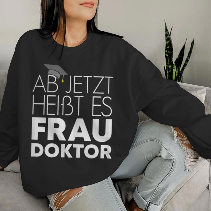 Women's Wife Doctor For Doctor's Title Promotion Sweatshirt Frauen Geschenke für Sie