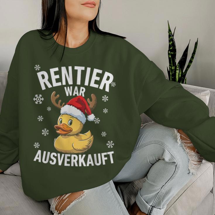 Reindeer Was Ausverkauft Duck Christmas Slogan Sweatshirt Frauen Geschenke für Sie