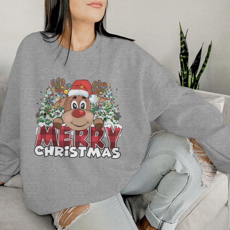 Lustiges Rentier Xmas Männer Frauen Familie Merry Christmas Sweatshirt Frauen Geschenke für Sie