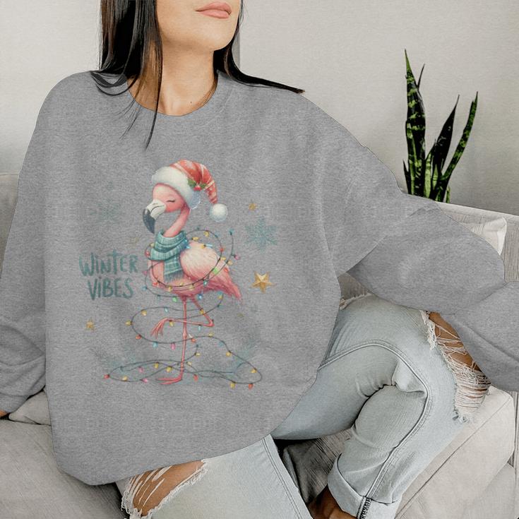 Winteribes Flamingo Christmas Xmas Slogan Sweatshirt Frauen Geschenke für Sie