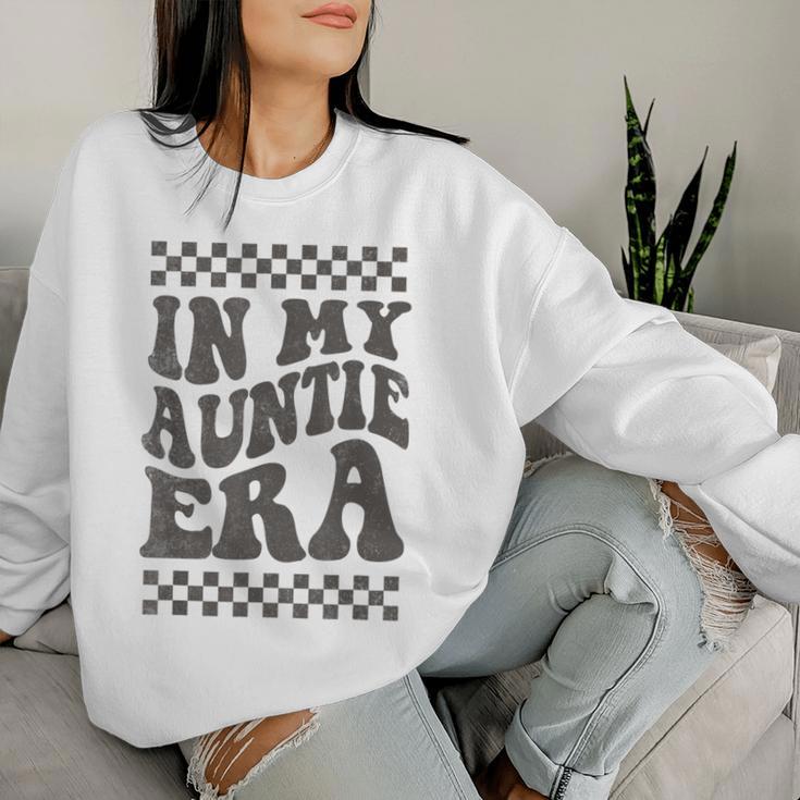 In My Auntie Era Retro Groovy Cool Aunt Auntie Club Gray Sweatshirt Frauen Geschenke für Sie