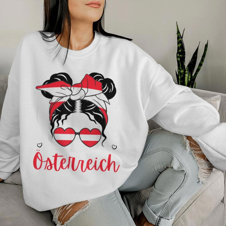 Austria Austria Austrian Girl Austrian Flag Sweatshirt Frauen Geschenke für Sie