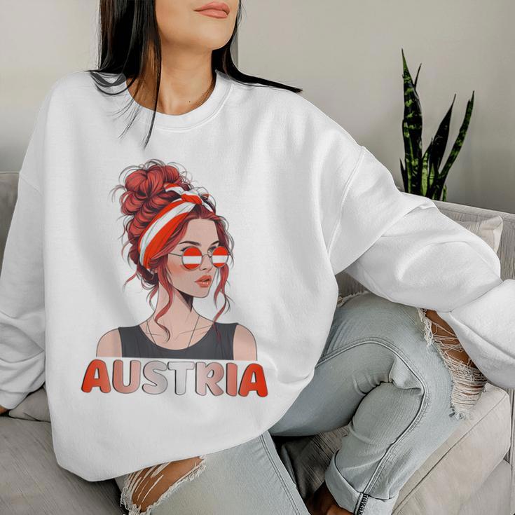 Austria Girl's Women's Flag Austria Jersey 2024 Sweatshirt Frauen Geschenke für Sie