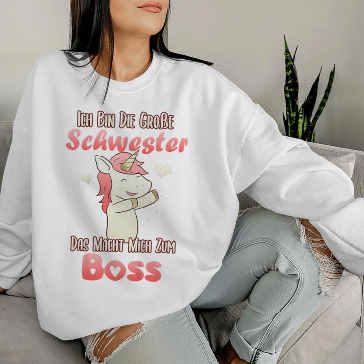 Children's Ich Bin Die Große Schwester Boss Dabbing Unicorn Motif Sweatshirt Frauen Geschenke für Sie