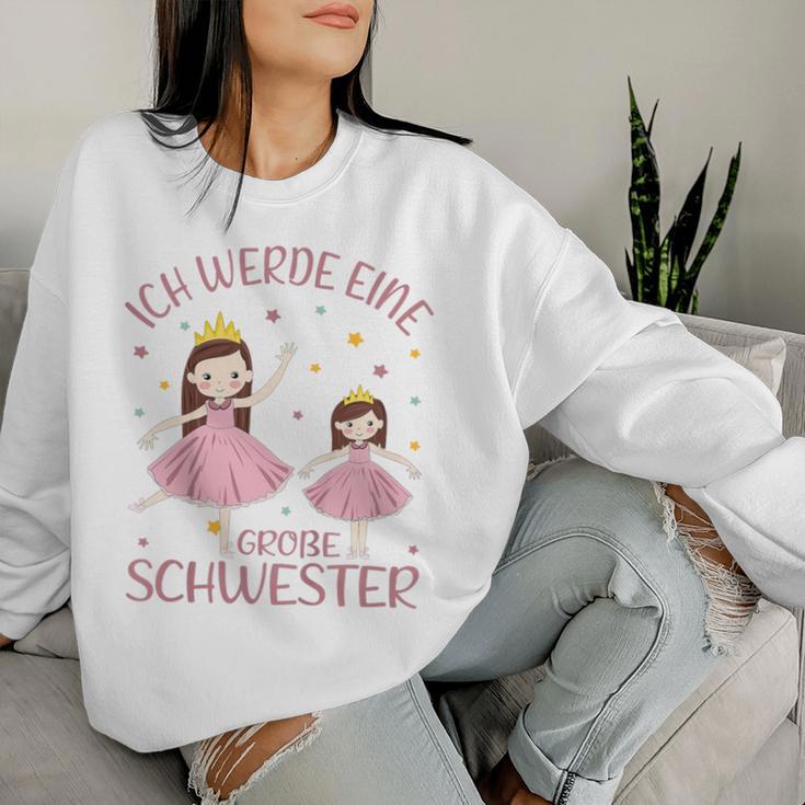 Children's Ich Werde Große Schwester 20242025 Princess Girls' Sweatshirt Frauen Geschenke für Sie