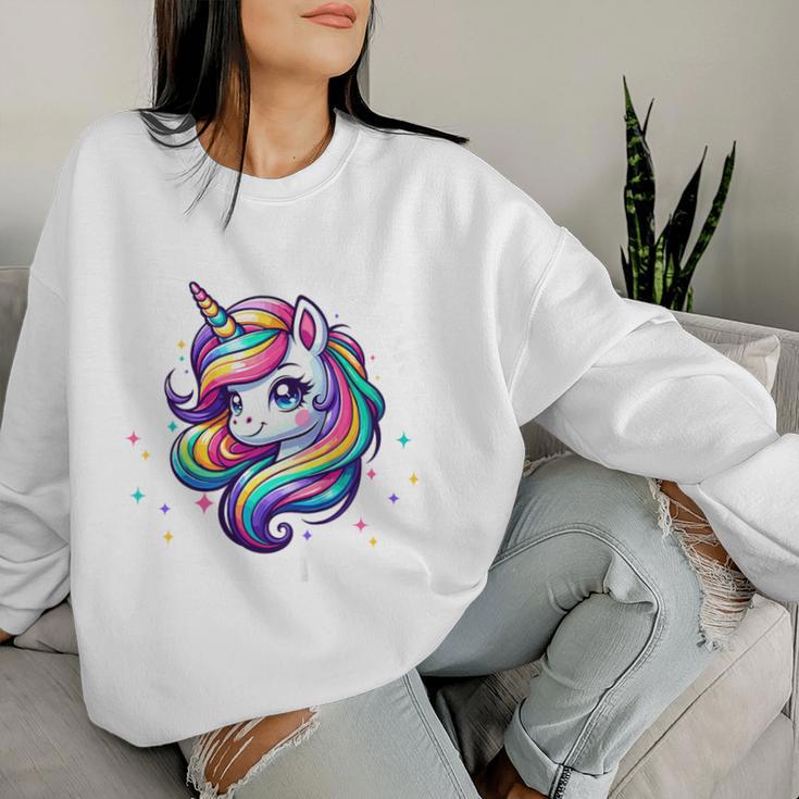 Children's Kita Abgängerin Unicorn First Day At School 2024 Girls' Sweatshirt Frauen Geschenke für Sie