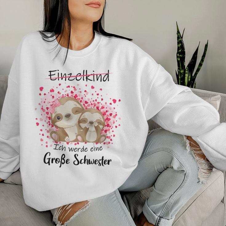 Children's Pregnancy Announce Ich Werde Große Schwester 2023 80 Sweatshirt Frauen Geschenke für Sie