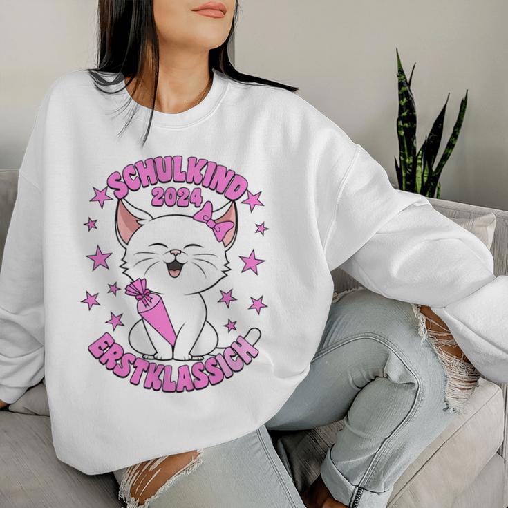 Children's School Cat School Kitten School Child 2024 Girls' Sweatshirt Frauen Geschenke für Sie