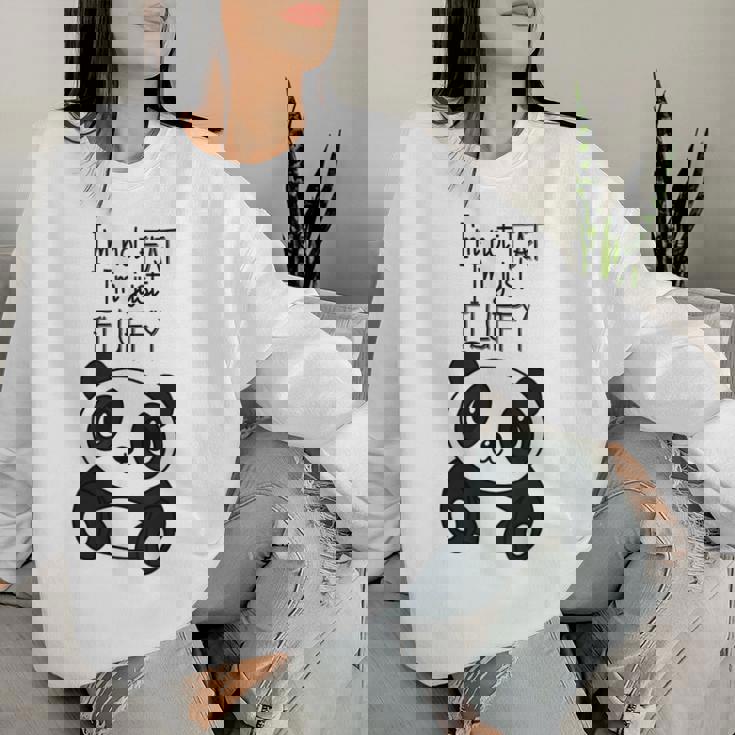 Con Texto En Inglés Im Not Fat Im Just Fluffy Panda Hombre Sudadera Mujer Regalos para ella