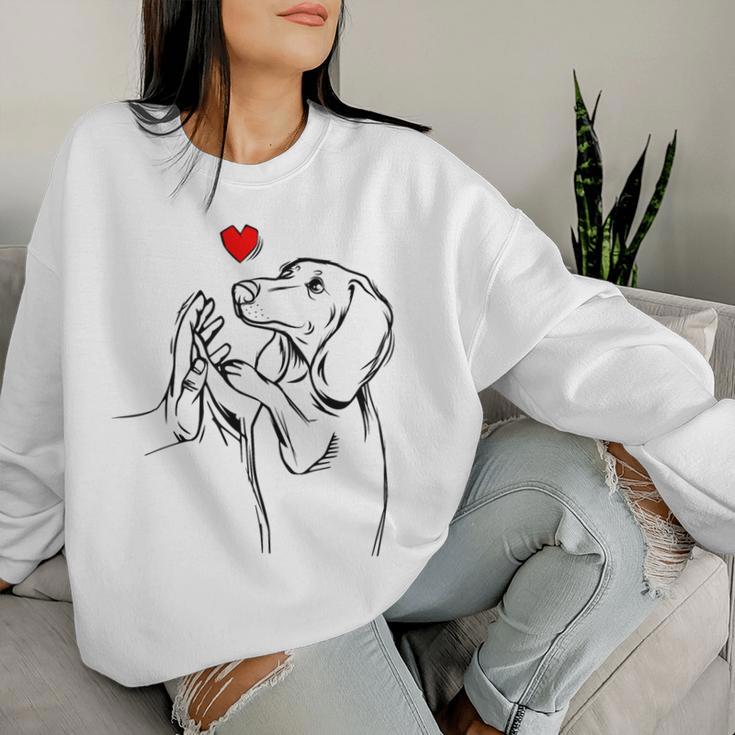 Dachshund Love Dachshund Woman Idea Sweatshirt Frauen Geschenke für Sie