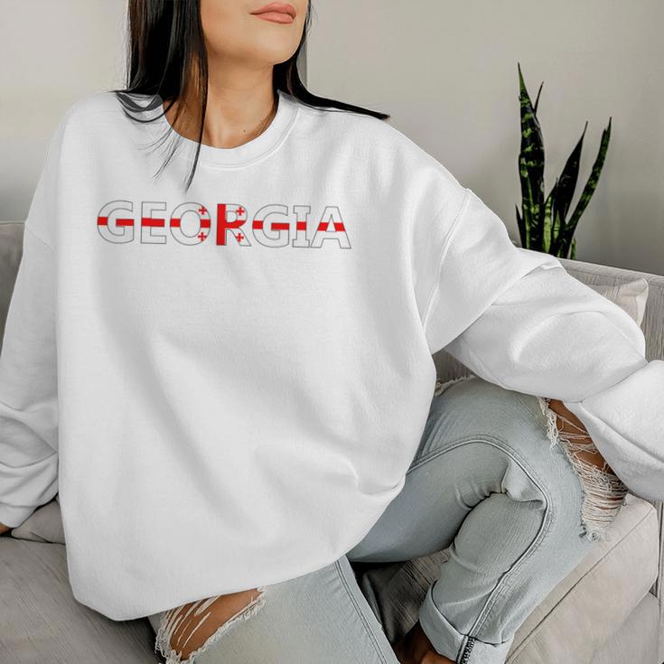 Georgia Flag Women's Georgian Flag Children Georgia Sweatshirt Frauen Geschenke für Sie