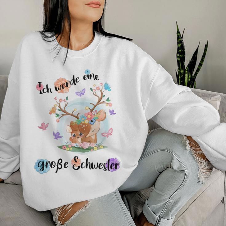 German Ich Werde Große Schwester 2023 S Sweatshirt Frauen Geschenke für Sie