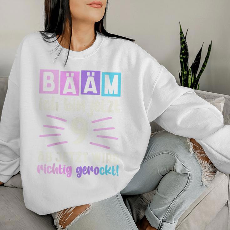 Girls' Ich Bin Jetzt 9 Birthday Sweatshirt Frauen Geschenke für Sie