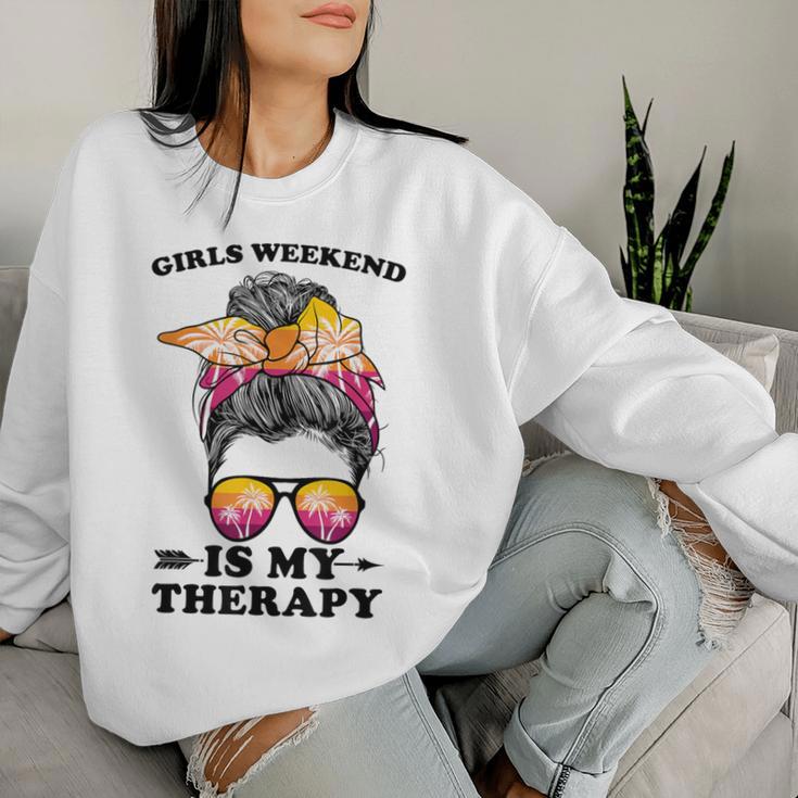 Girlswochenende Ist Meine Therapie Summer Holiday Sweatshirt Frauen Geschenke für Sie