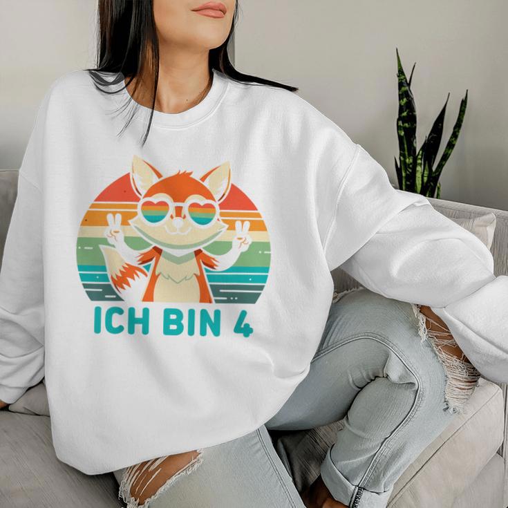 Ich Bin 4 Jahre Junge 4Th Birthday Girl Sweatshirt Frauen Geschenke für Sie