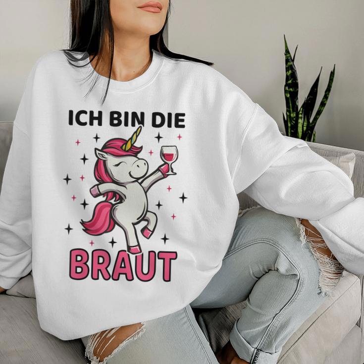 Ich Bin Die Braut Einhorn Jga Women's Wedding Sweatshirt Frauen Geschenke für Sie