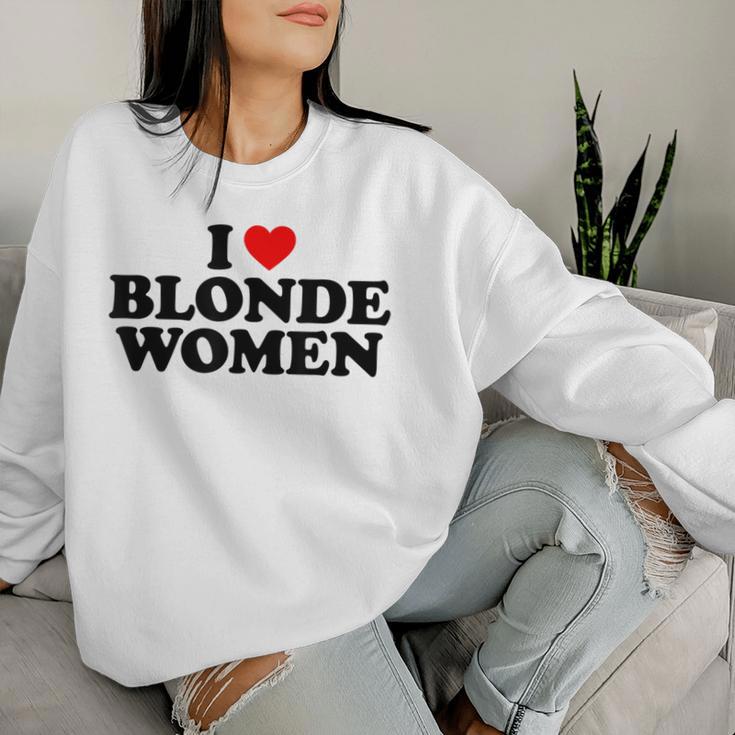 I Love Blonde Women's Sweatshirt Frauen Geschenke für Sie