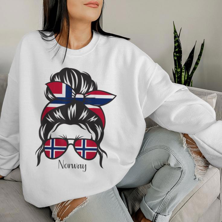 Norwegian Girl Norway Roots Norway Flag Sweatshirt Frauen Geschenke für Sie