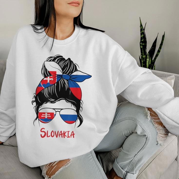 Slovakia Girls' Slovak Woman Flag Sweatshirt Frauen Geschenke für Sie